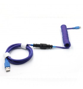 Techflex USB keyboard cable Mechanical keyboard type C cable Double sleeve coiled cable